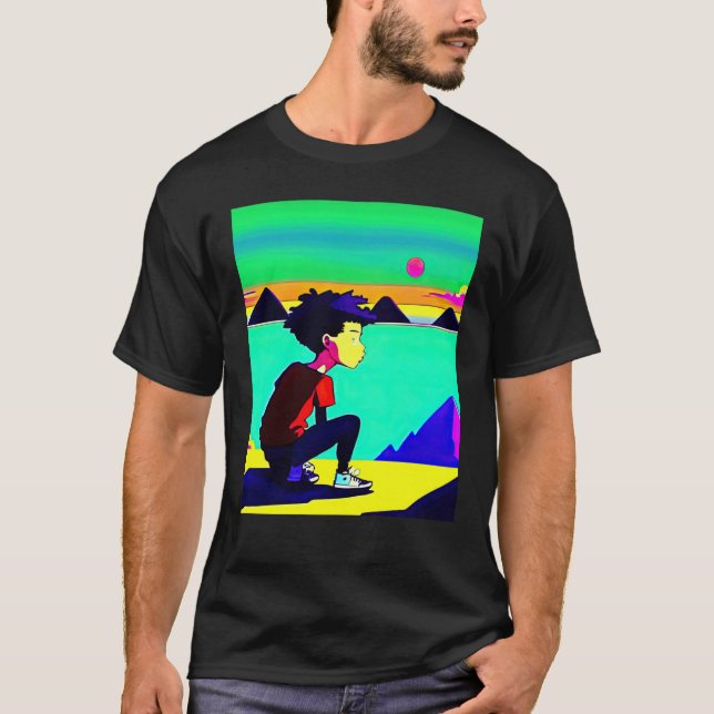 Camiseta Lo fi hip hop chillhop chill beats lofi aesthetics (Frente)