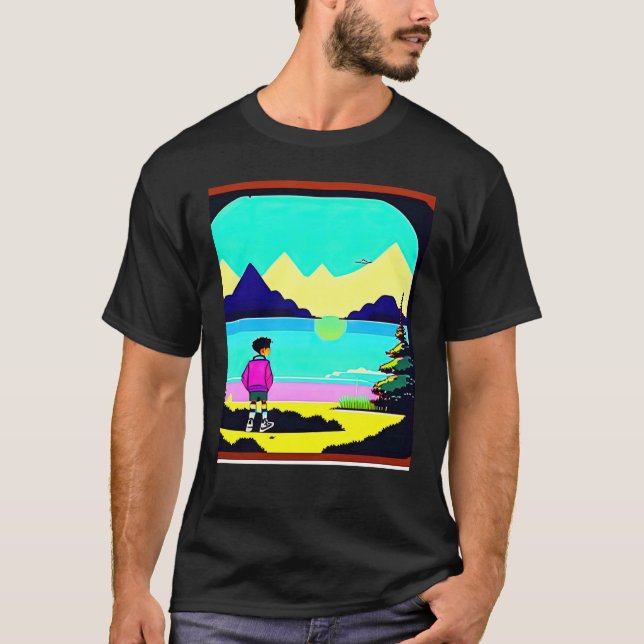 Camiseta Lo fi hip hop chillhop chill beats lofi aesthetics (Frente)