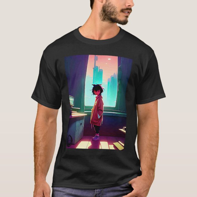 Camiseta Lo fi hip hop chillhop chill beats lofi aesthetics (Frente)