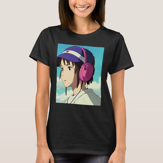 Camiseta Lo fi hip hop chillhop chill beats lofi aesthetics (Frente)