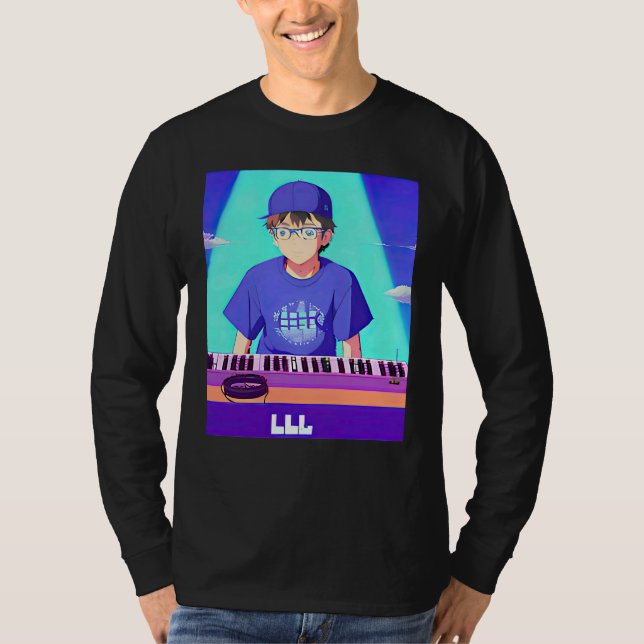 Camiseta Lo fi hip hop chillhop chill beats lofi aesthetics (Frente)
