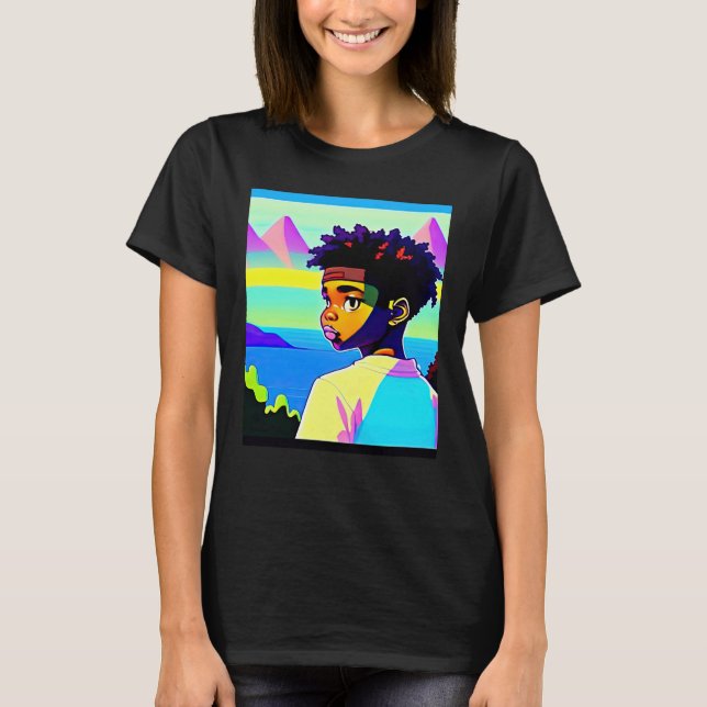 Camiseta Lo fi hip hop chillhop chill beats lofi aesthetics (Frente)