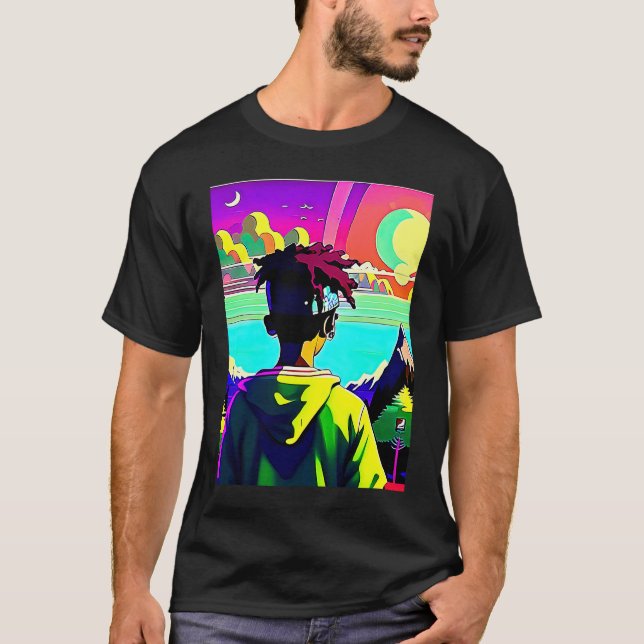 Camiseta Lo fi hip hop chillhop chill beats lofi aesthetics (Frente)