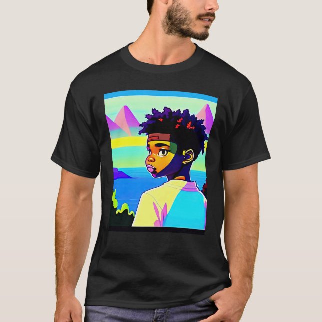 Camiseta Lo fi hip hop chillhop chill beats lofi aesthetics (Frente)
