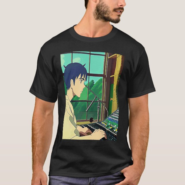 Camiseta Lo fi hip hop chillhop chill beats lofi aesthetics (Frente)