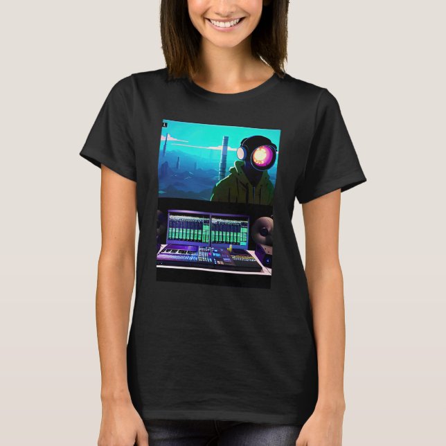 Camiseta Lo fi hip hop chillhop chill beats lofi aesthetics (Frente)