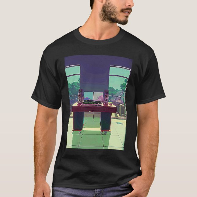 Camiseta Lo fi hip hop chillhop chill beats lofi aesthetics (Frente)