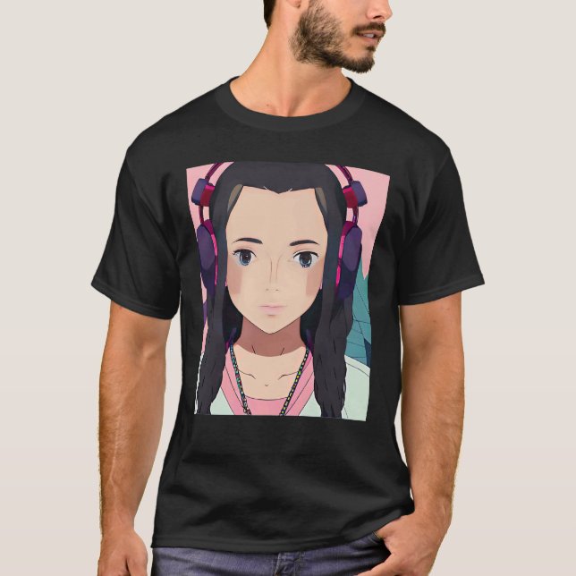 Camiseta Lo fi hip hop chillhop chill beats lofi aesthetics (Frente)