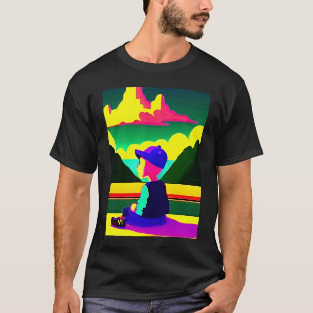 Camiseta Lo fi hip hop chillhop chill beats lofi aesthetics (Frente)