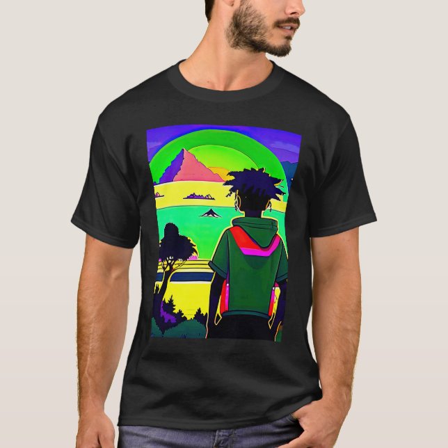 Camiseta Lo fi hip hop chillhop chill beats lofi aesthetics (Frente)