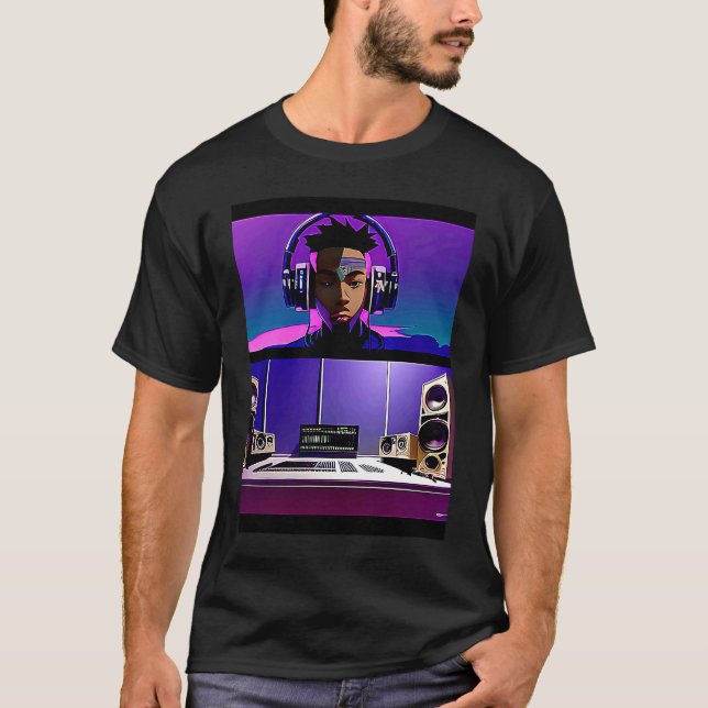 Camiseta Lo fi hip hop chillhop chill beats lofi aesthetics (Frente)