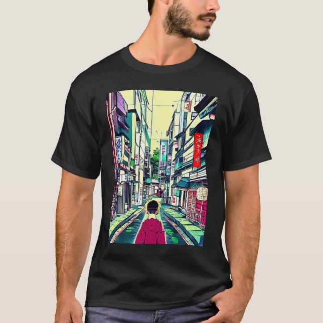 Camiseta Lo fi hip hop chillhop chill beats lofi aesthetics (Frente)