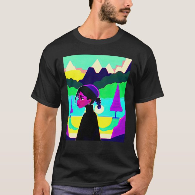 Camiseta Lo fi hip hop chillhop chill beats lofi aesthetics (Frente)