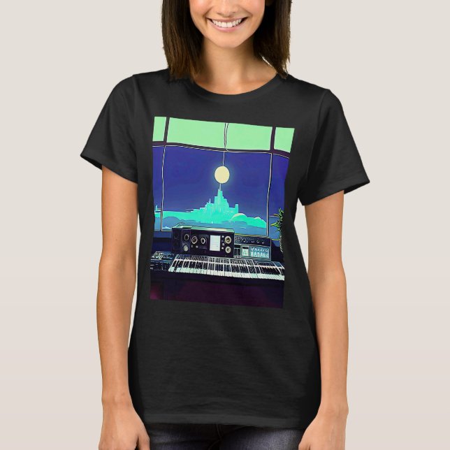 Camiseta Lo fi hip hop chillhop chill beats studio aestheti (Frente)