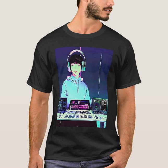 Camiseta Lo fi hip hop chillhop chill beats studio aestheti (Frente)