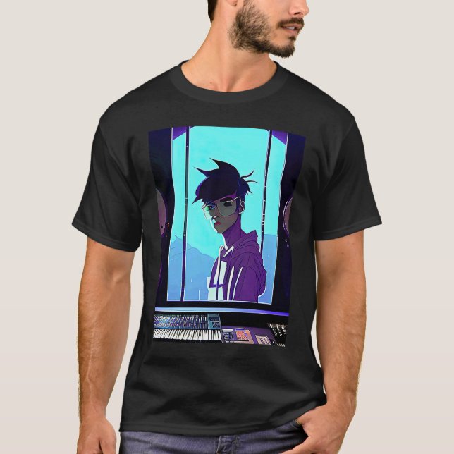 Camiseta Lo fi hip hop chillhop chill beats studio aestheti (Frente)
