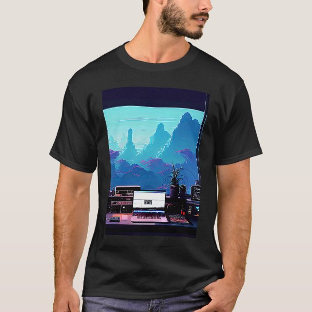 Camiseta Lo fi hip hop chillhop chill beats studio aestheti (Frente)