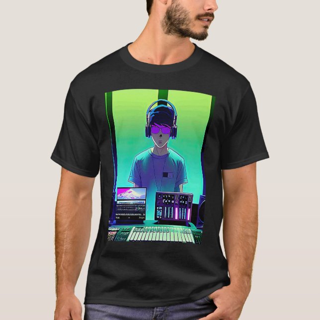 Camiseta Lo fi hip hop chillhop chill beats studio aestheti (Frente)