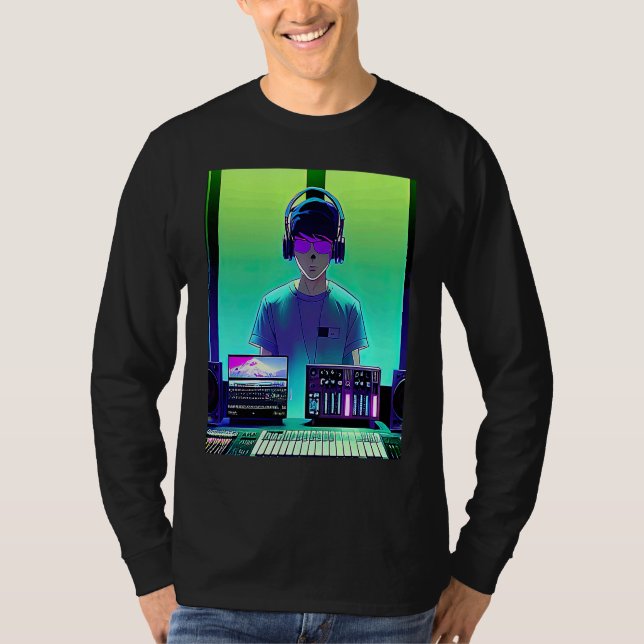 Camiseta Lo fi hip hop chillhop chill beats studio aestheti (Frente)