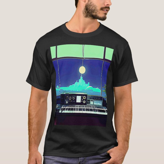 Camiseta Lo fi hip hop chillhop chill beats studio aestheti (Frente)
