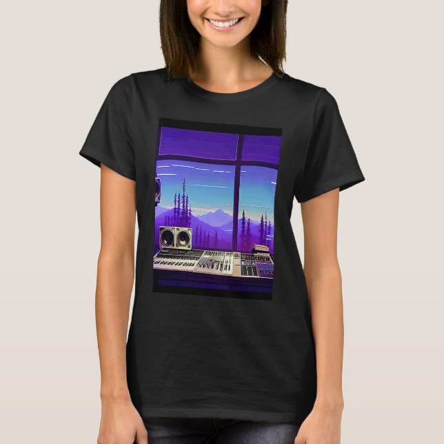 Camiseta Lo fi hip hop chillhop chill beats studio aestheti (Frente)