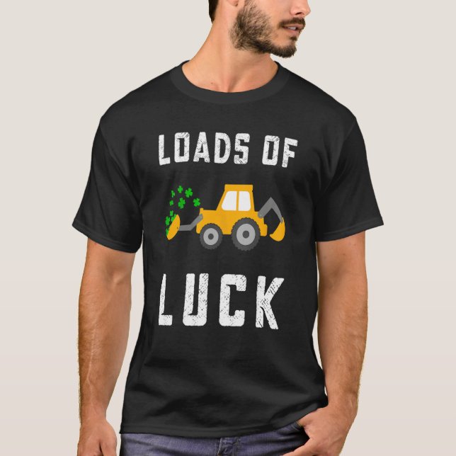 Camiseta Load Of Luck Kids Boys St Patricks Day Constructio (Frente)