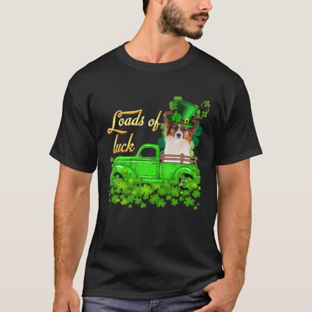 Camiseta Loads Of Luck Truck Papillon St Patrick's Day (Frente)