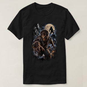 Camiseta Lobisomem Clássico Monstro de Terror Vintage