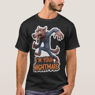 Camiseta Lobisomem de desenho animado de terno com Im Seu P