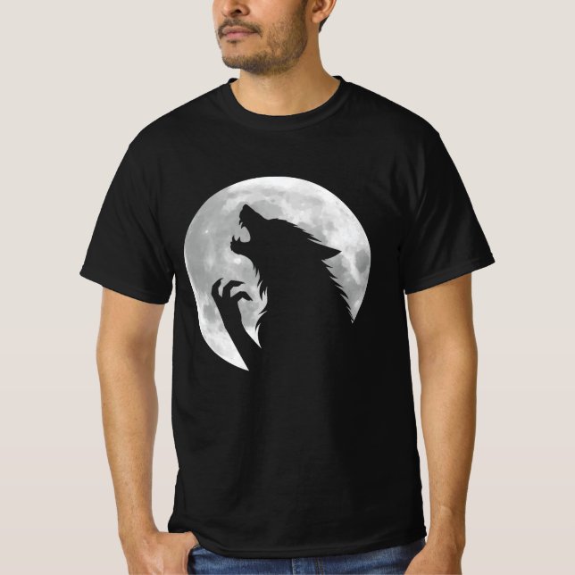Camiseta Lobisomem Diversão Festa de Lua Cheia (Frente)