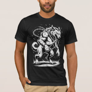 Camiseta Lobisomem Enforcado Arte Vintage Horror Fera