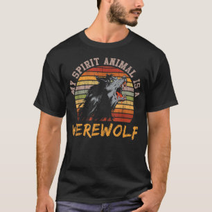 Camiseta Lobisomem Lua Cheia Vintage Lobisomem