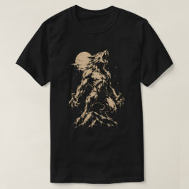 Camiseta Lobisomem Uivando para a Lua - Gráfico de Hallowee