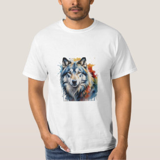  camiseta   lobo animal,forte