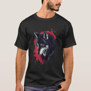 Camiseta Lobo Anime Sinistro Goth Homens Mulheres Gótico As