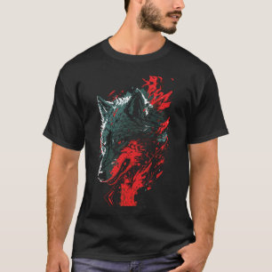 Camiseta Lobo Ardente em Ação