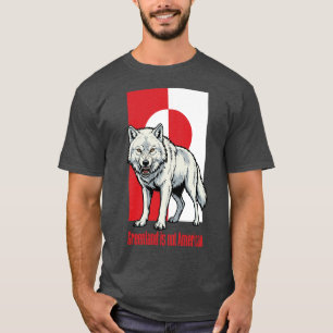 Camiseta Lobo ártico da Groenlândia não é americano