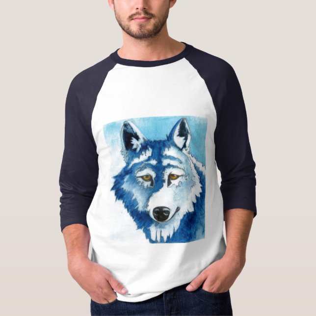 Camiseta lobo azul (Frente)