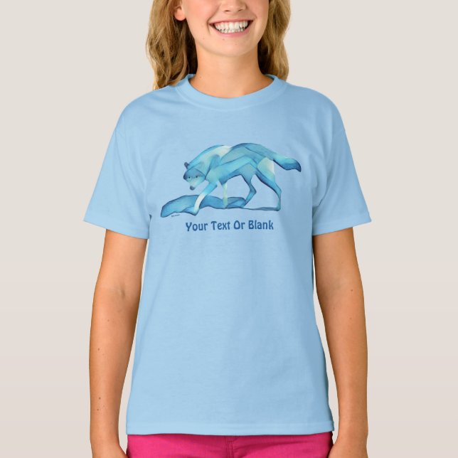 Camiseta Lobo Azul Na Neve (Frente)