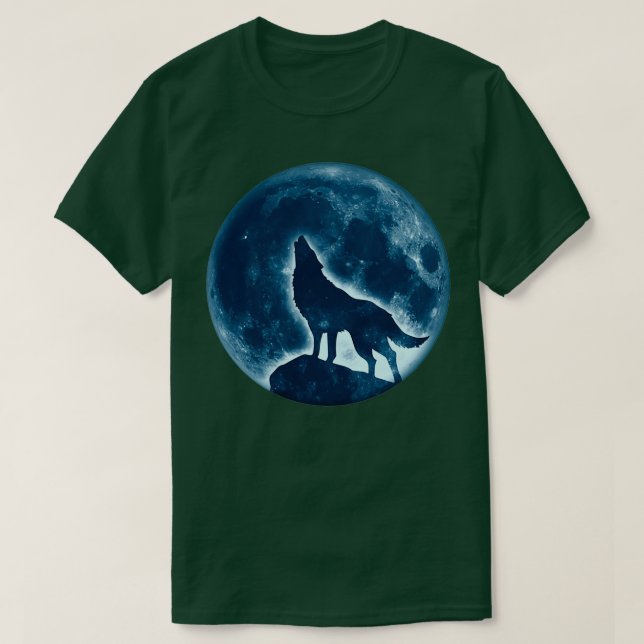Camiseta Lobo cheio lua cheia lua de lobo lobo lobo lobo lo (Frente do Design)