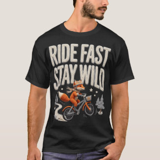 Camiseta Lobo Ciclista Engraçado Entusiasta de Bicicleta de