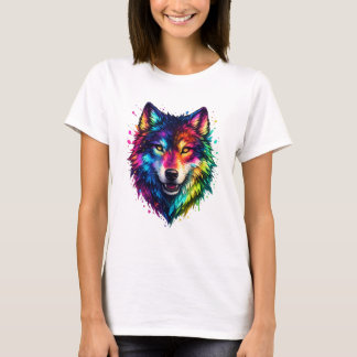 Camiseta Lobo Colorido