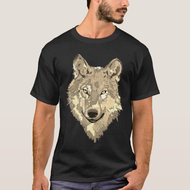 Camiseta Lobo com dourado clássico (Frente)