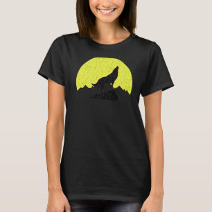Camiseta Lobo com Primavera de girassol Silhout 1