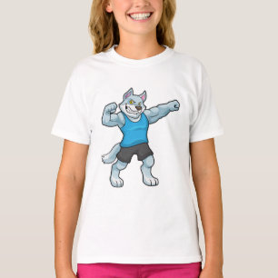 Camiseta Lobo como Criador de Porte com braços grandes