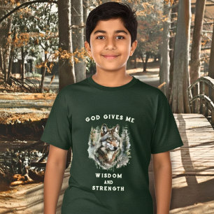 Camiseta Lobo da Força Cristão Infantil