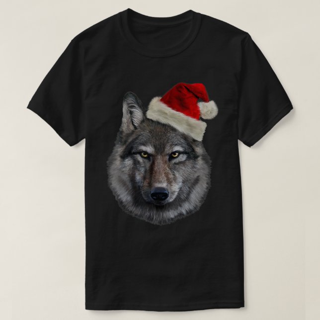 Camiseta Lobo da Madeira em Santa Chapéu Todos os dias é Na (Frente do Design)