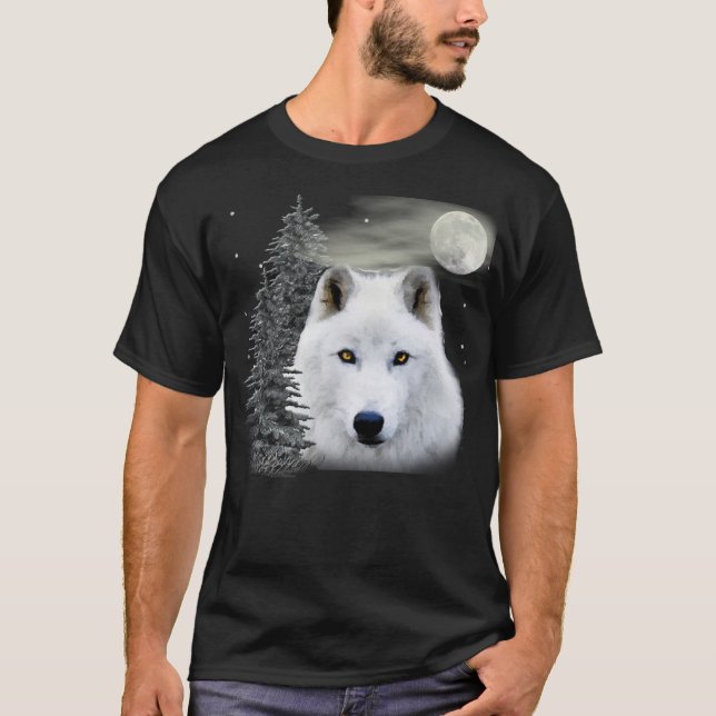 Camiseta lobo-da-neve ártico (Frente)