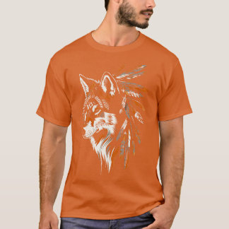 Camiseta Lobo da tribo indígena americana indiana