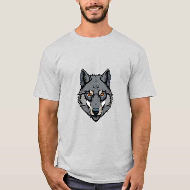 Camiseta Lobo das Cinzas ferozes com Olhos Amber (Frente)